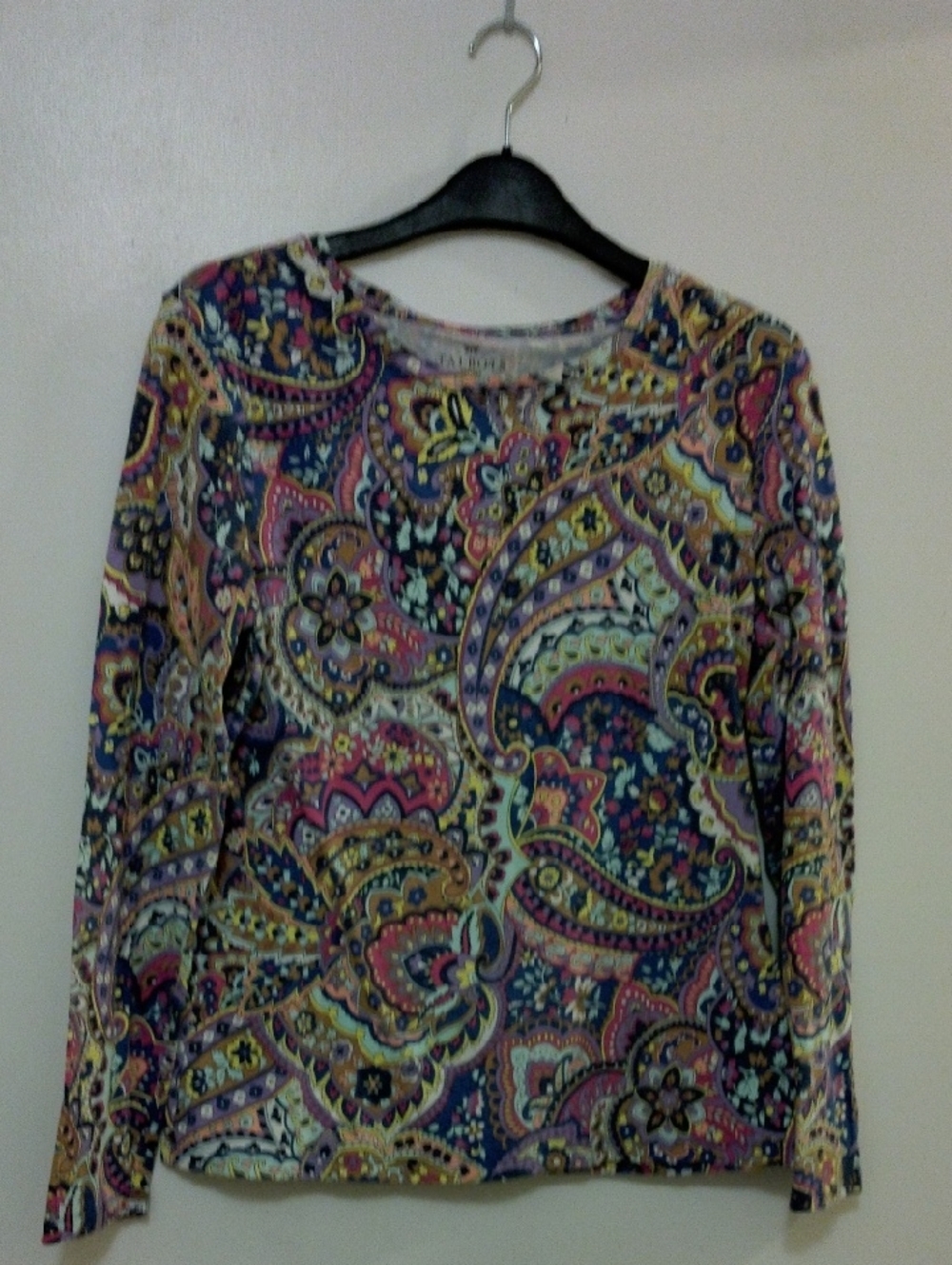 Talbots InPaisley Print Long Sleeve Women’s Top in Multicolor